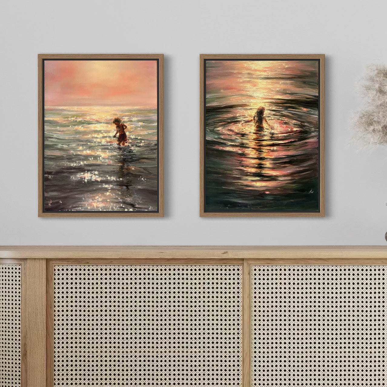 Sunlit, 40x30cm, linen, original oil painting, seascape