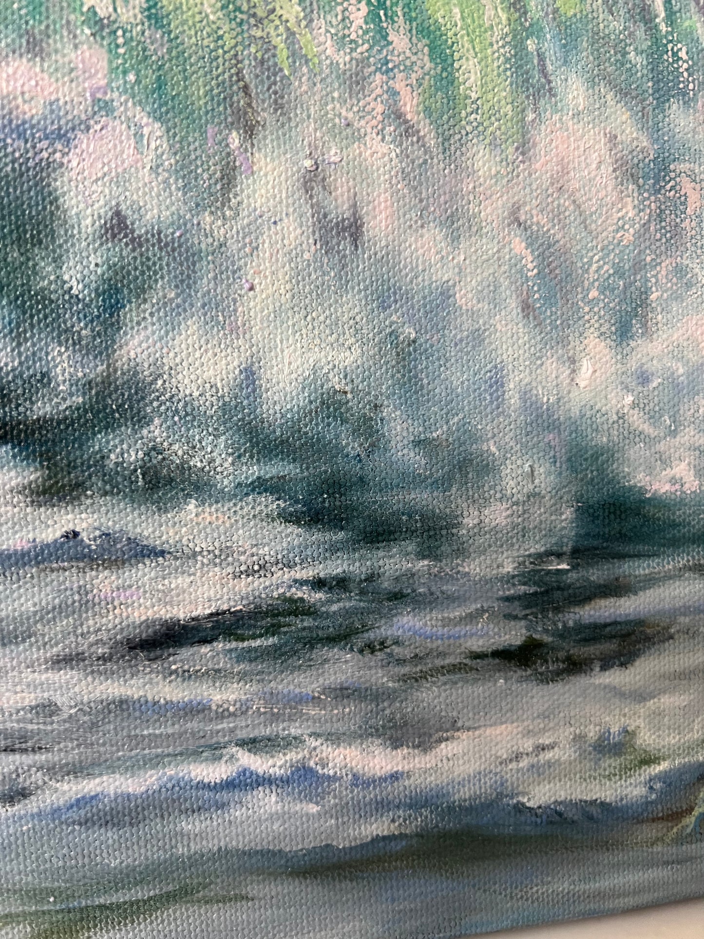 Springwave, original oil painting, seascape