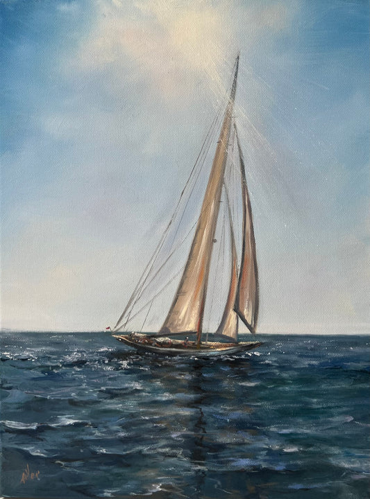 Perfect Day,  30x40 cm, original oil painting, seascape