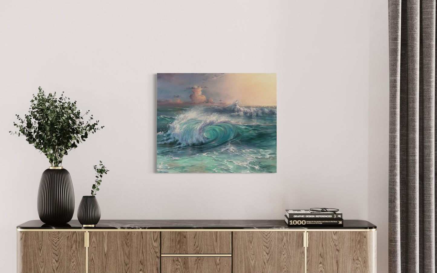 Dreamy Coast, 50x60 cm, original oil painting