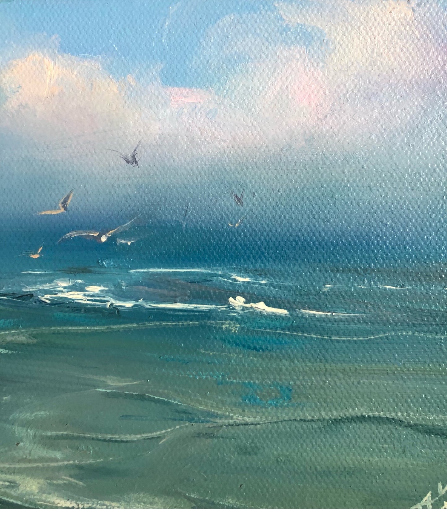 Glorious Morning , original seascape, oil painting