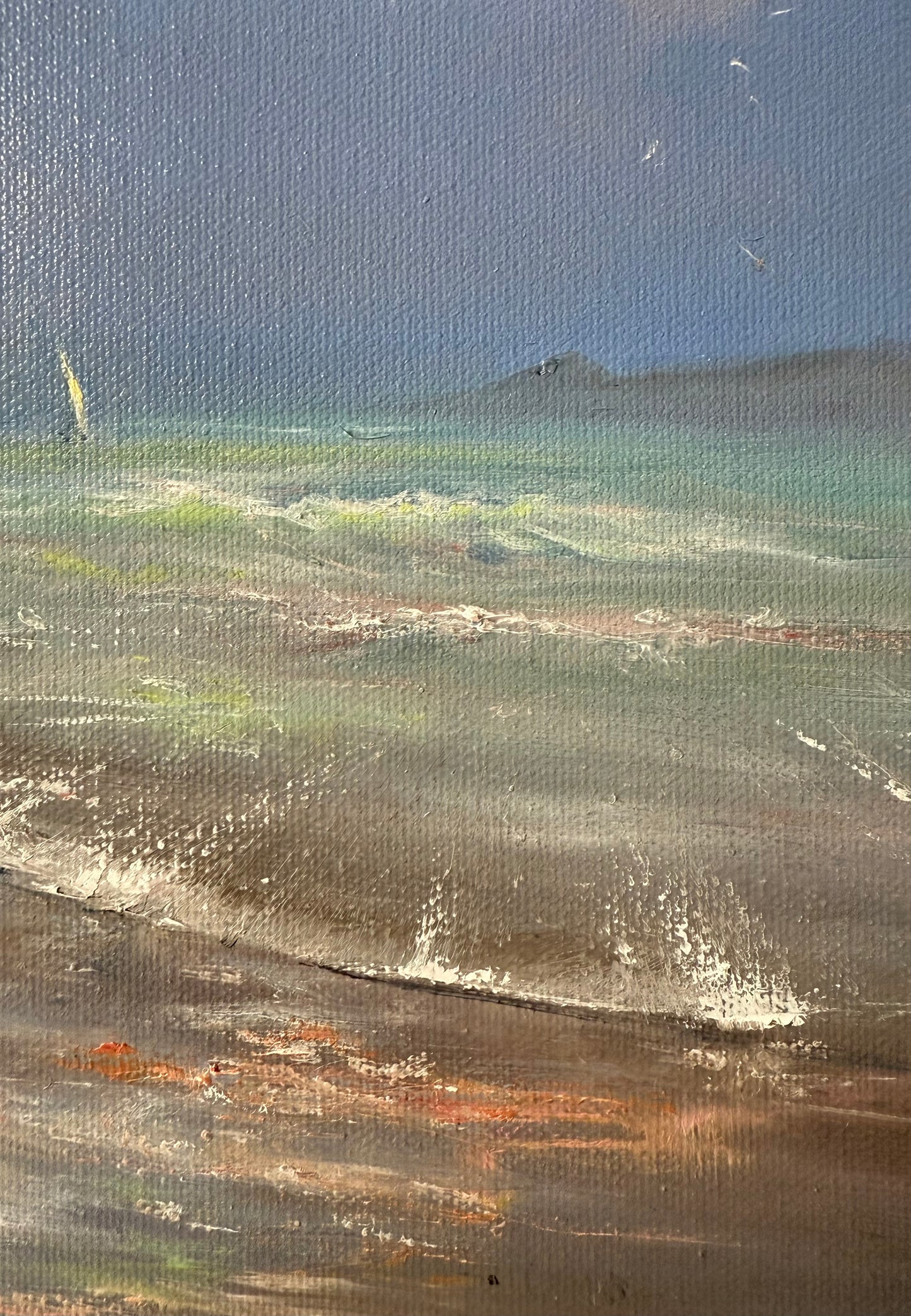 Anticipation of a storm, 41x51 cm , original oil painting, seascape