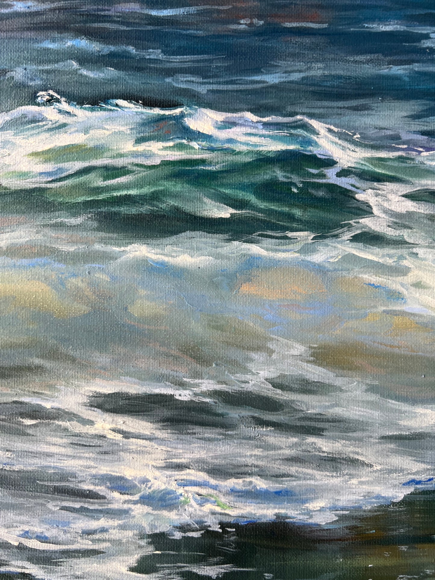 My Happy Place, 50x60 cm, original oil ocean painting