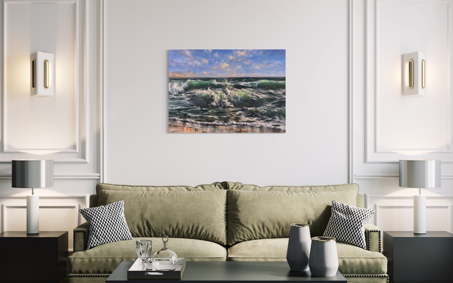 luxury sea oil painting