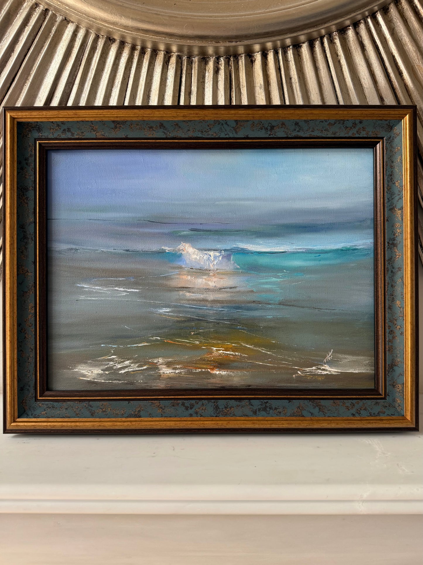 Ocean’s romance, 30x40 cm, original seascape oil painting