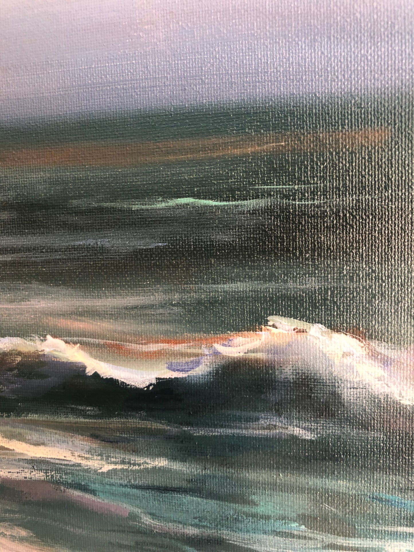 Meet Me at the Sunset, original oil ocean painting