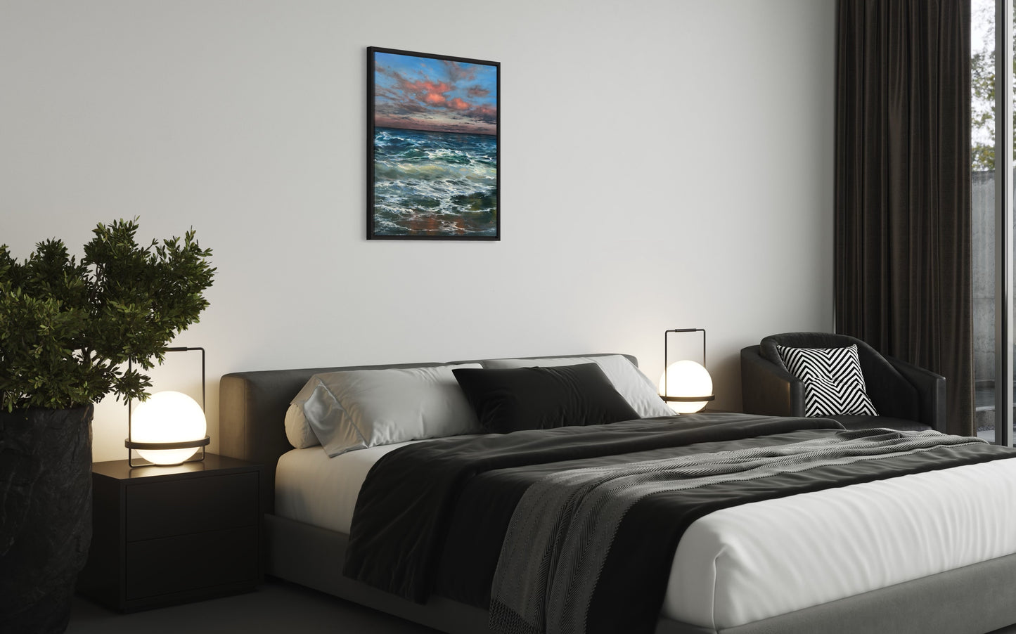 My Happy Place, 50x60 cm, original oil ocean painting