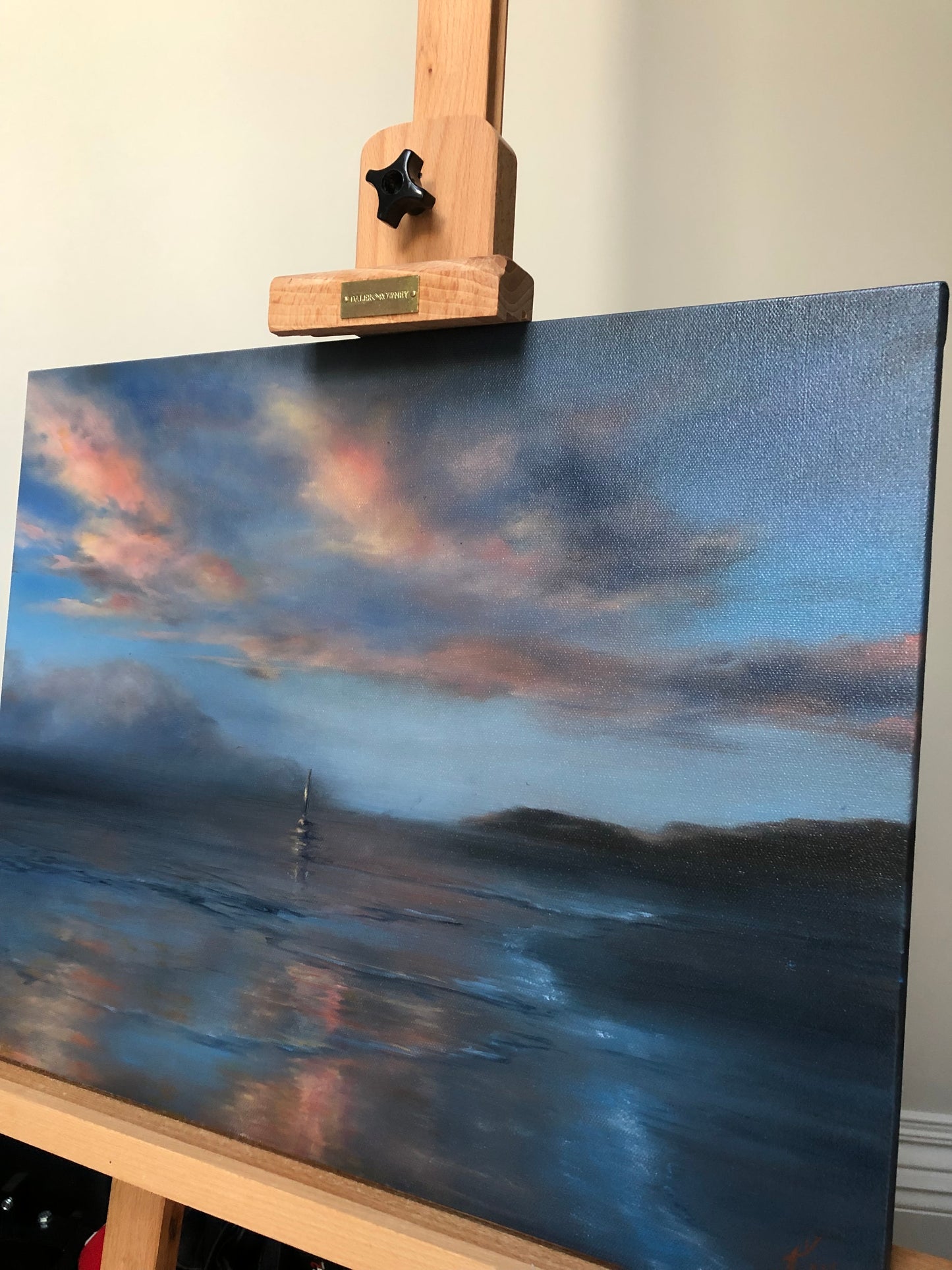 Hazy Bay, original oil painting, seascape