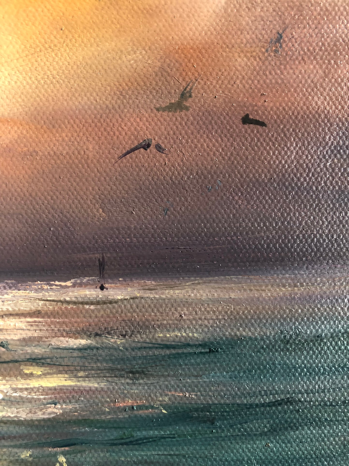 New Dawn, 30x22 cm, original seascape oil painting