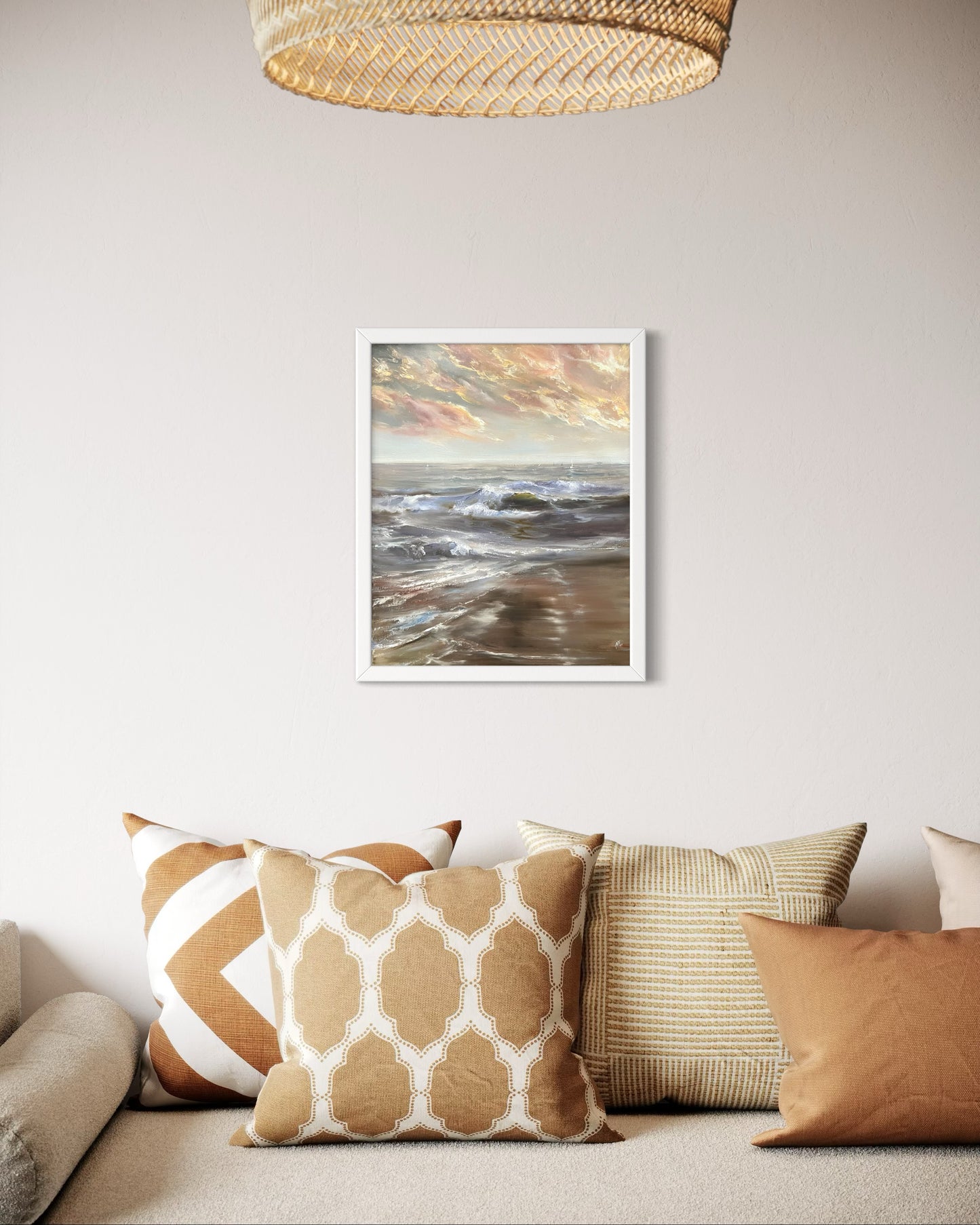 Blurry Skies , original oil painting, seascape