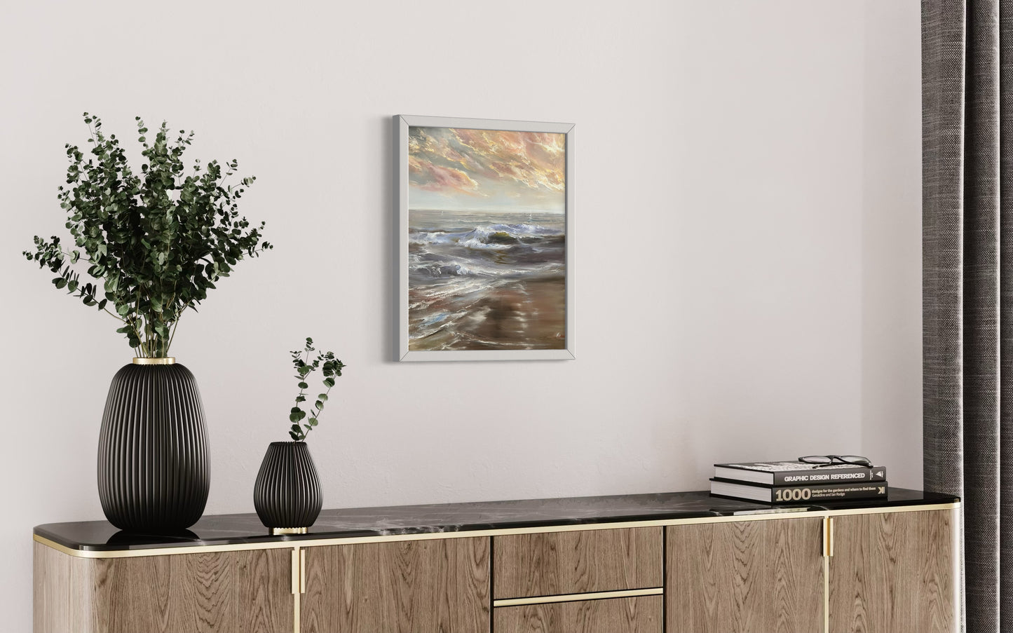 Blurry Skies , original oil painting, seascape