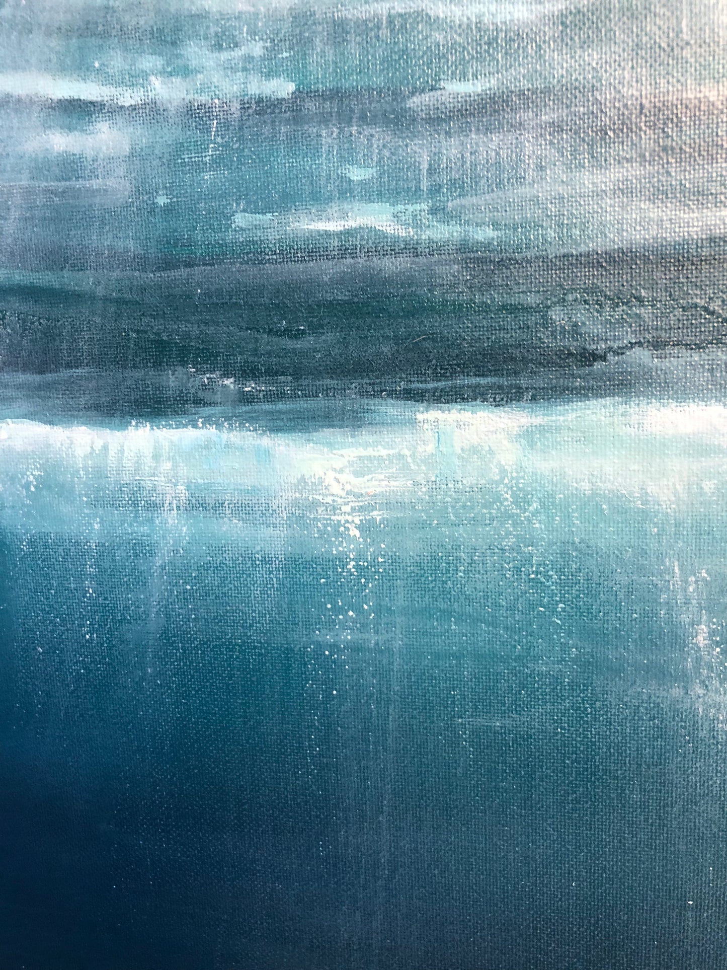 Over Under, seascape, original oil painting