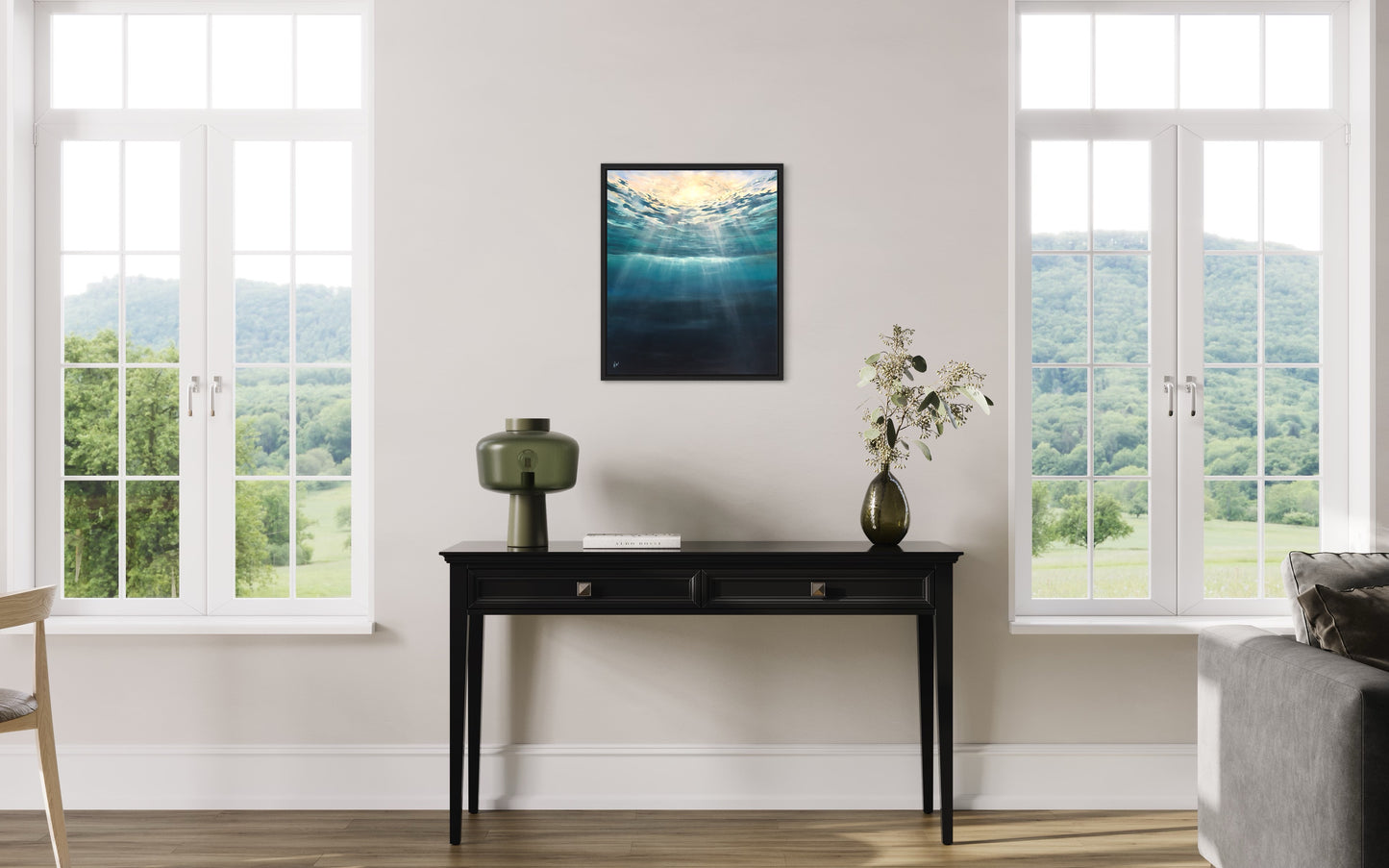 Over Under, seascape, original oil painting