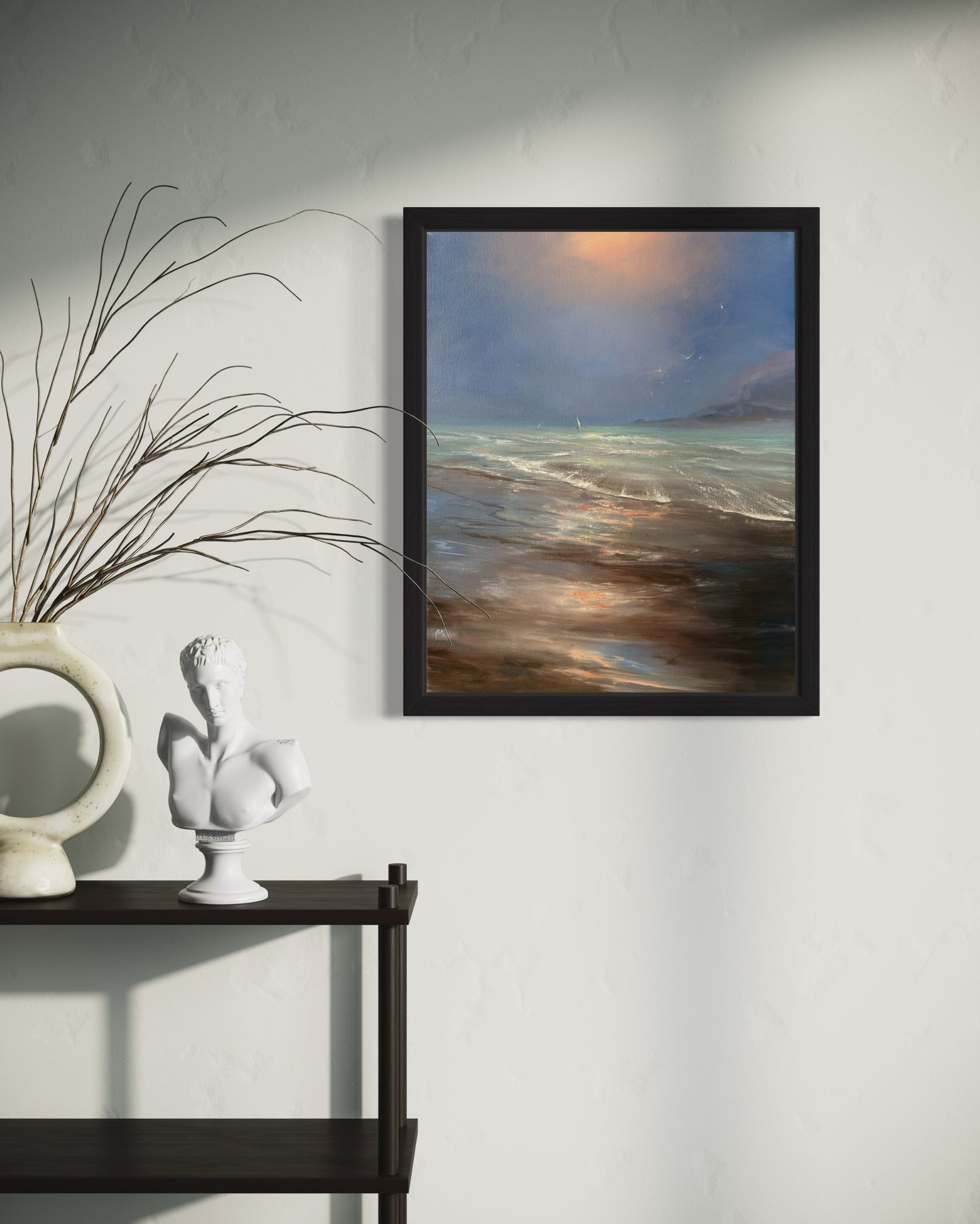 Anticipation of a storm, 41x51 cm , original oil painting, seascape