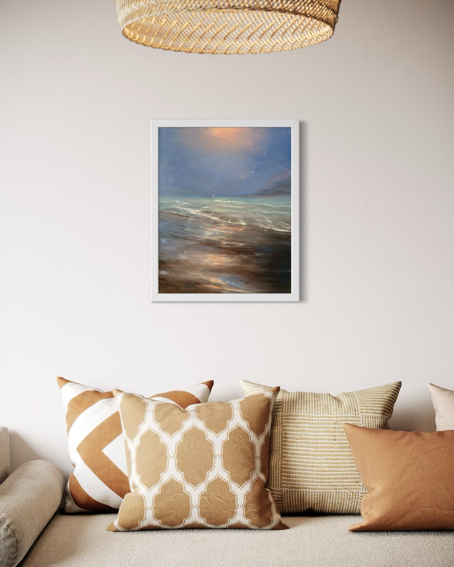 Anticipation of a storm, 41x51 cm , original oil painting, seascape