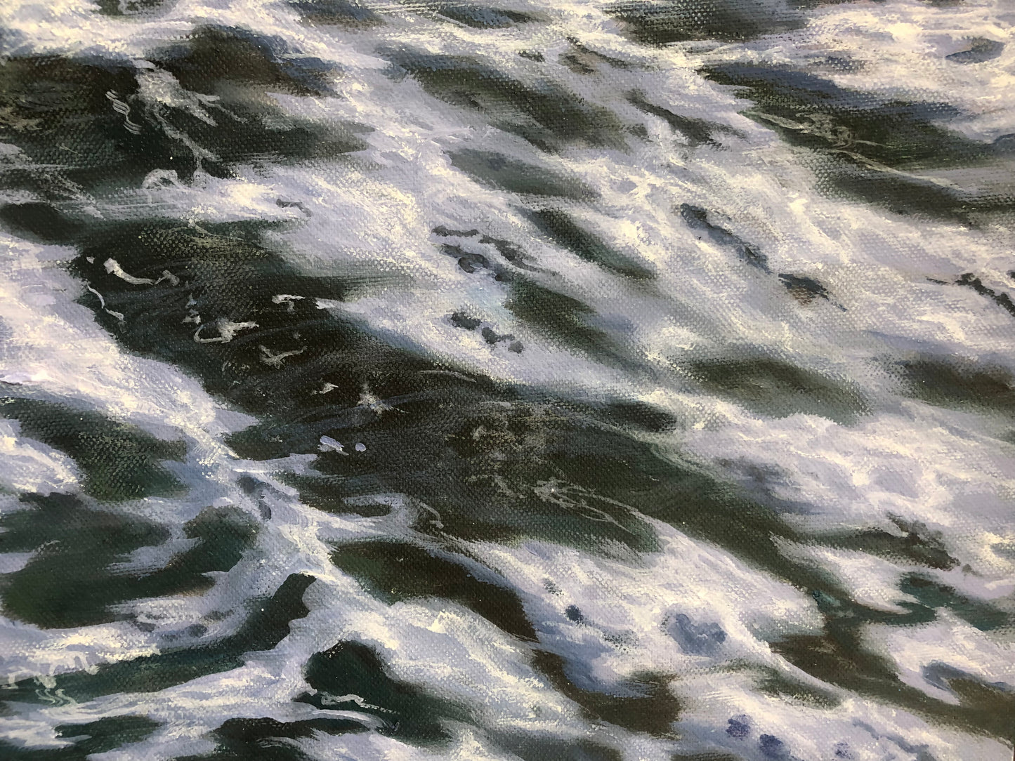 sea foam original oil painting