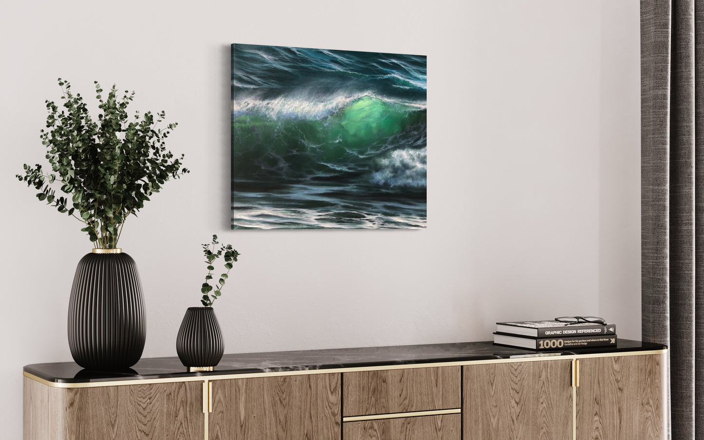stormy ocean oil painting