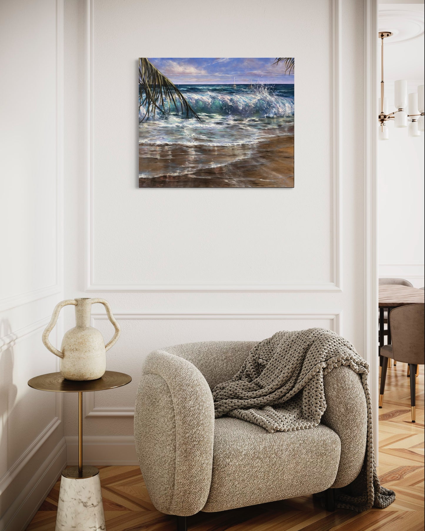 Seaglazed Shores, original oil painting