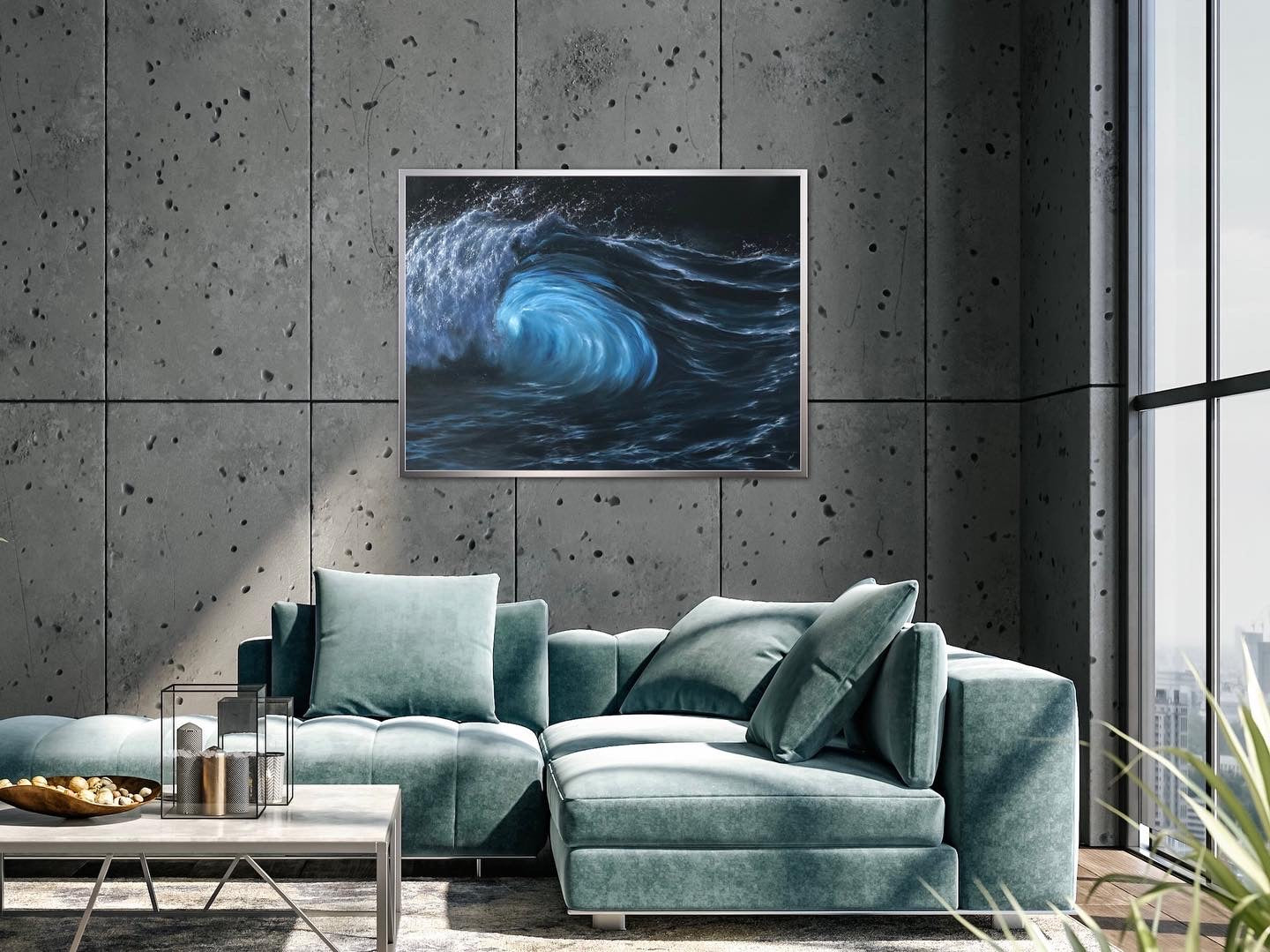 Hypnosis of the Ocean, 76x102 cm, original oil painting