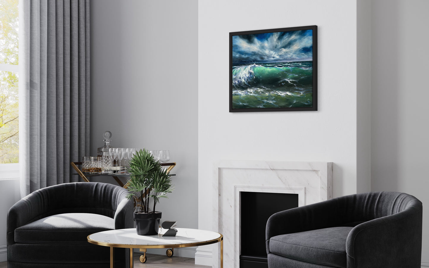 Blissful Tempest, original oil painting