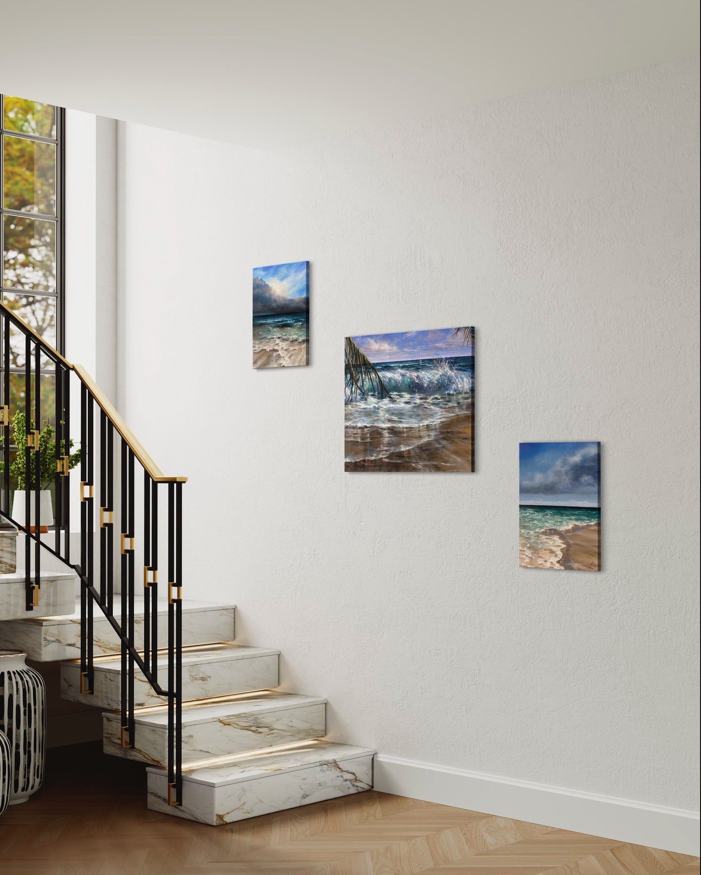 Seaglazed Shores, original oil painting