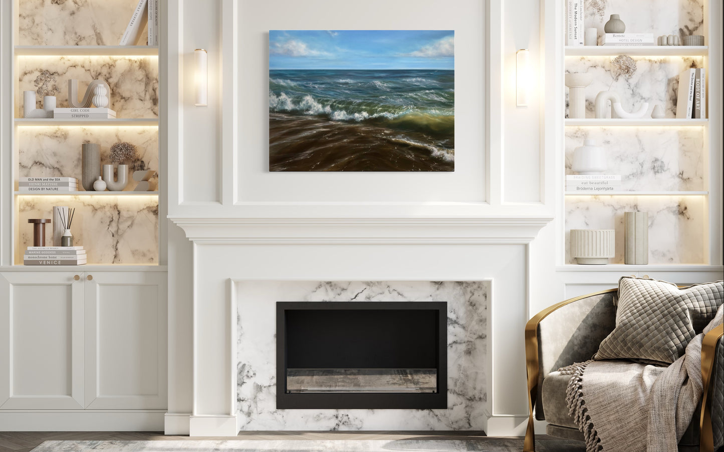 Tide of Tiger Eye, 60x80 cm, original oil painting