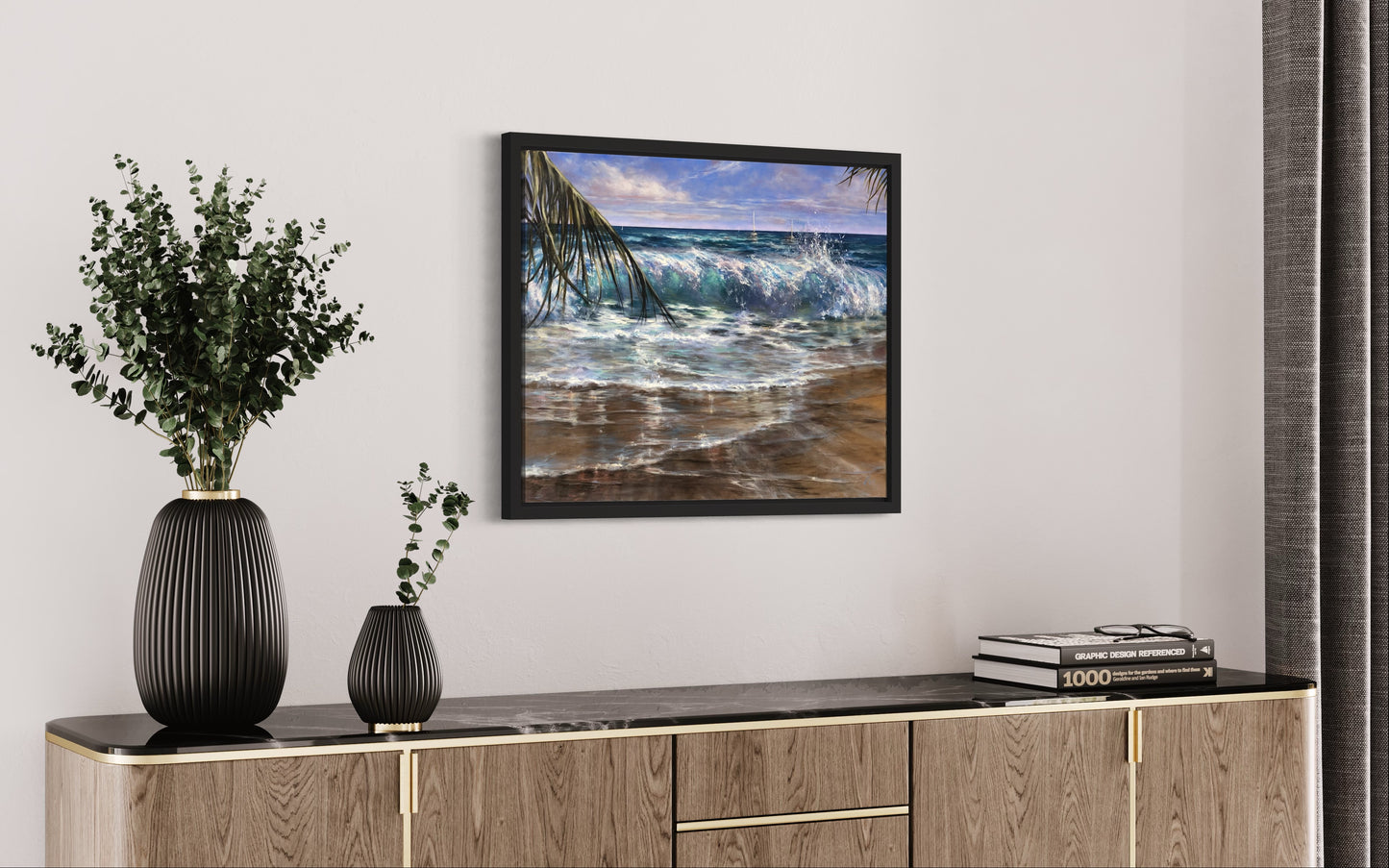 beach oil painting