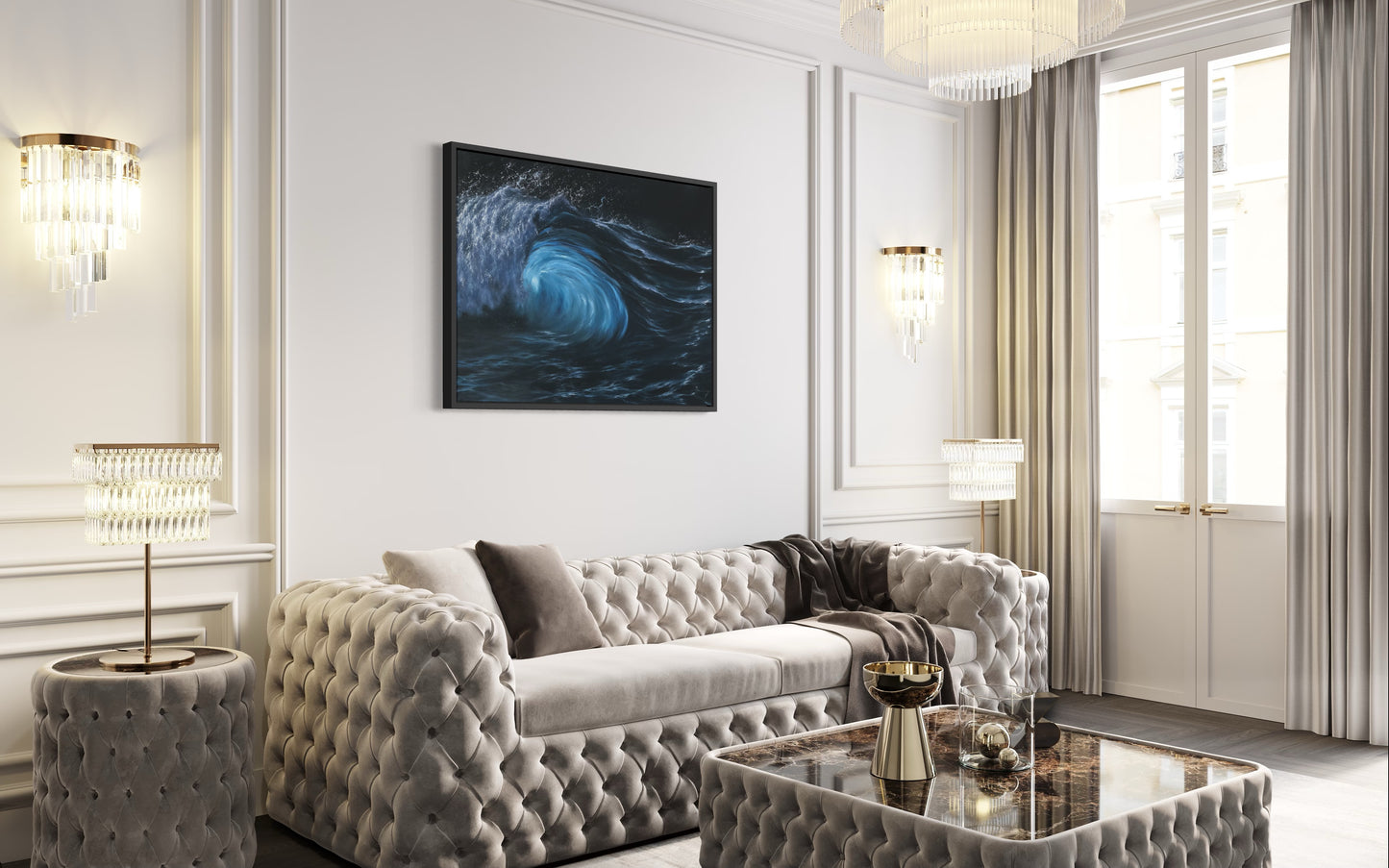 Hypnosis of the Ocean, 76x102 cm, original oil painting