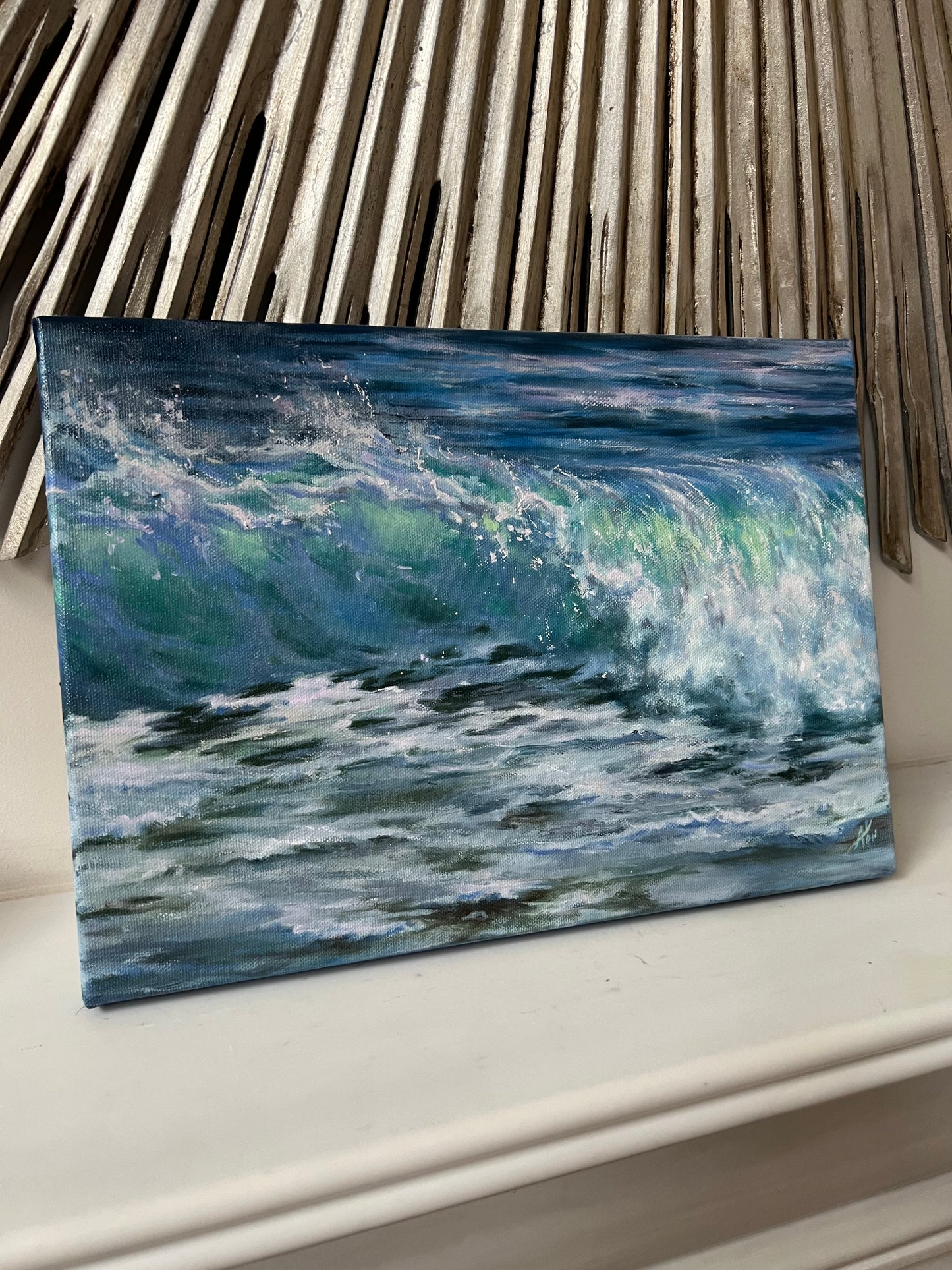 Springwave, original oil painting, seascape