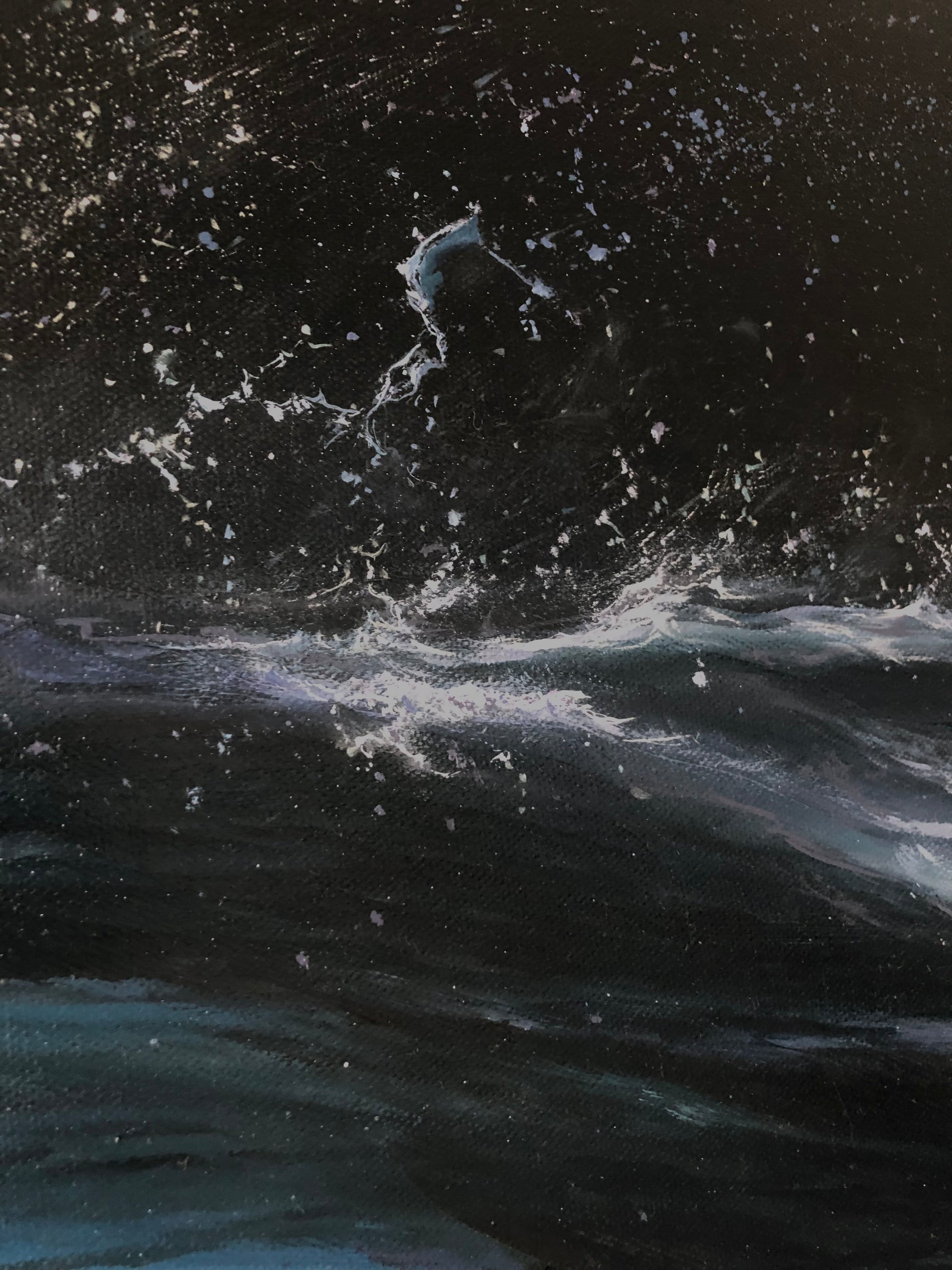 sea spray oil painting