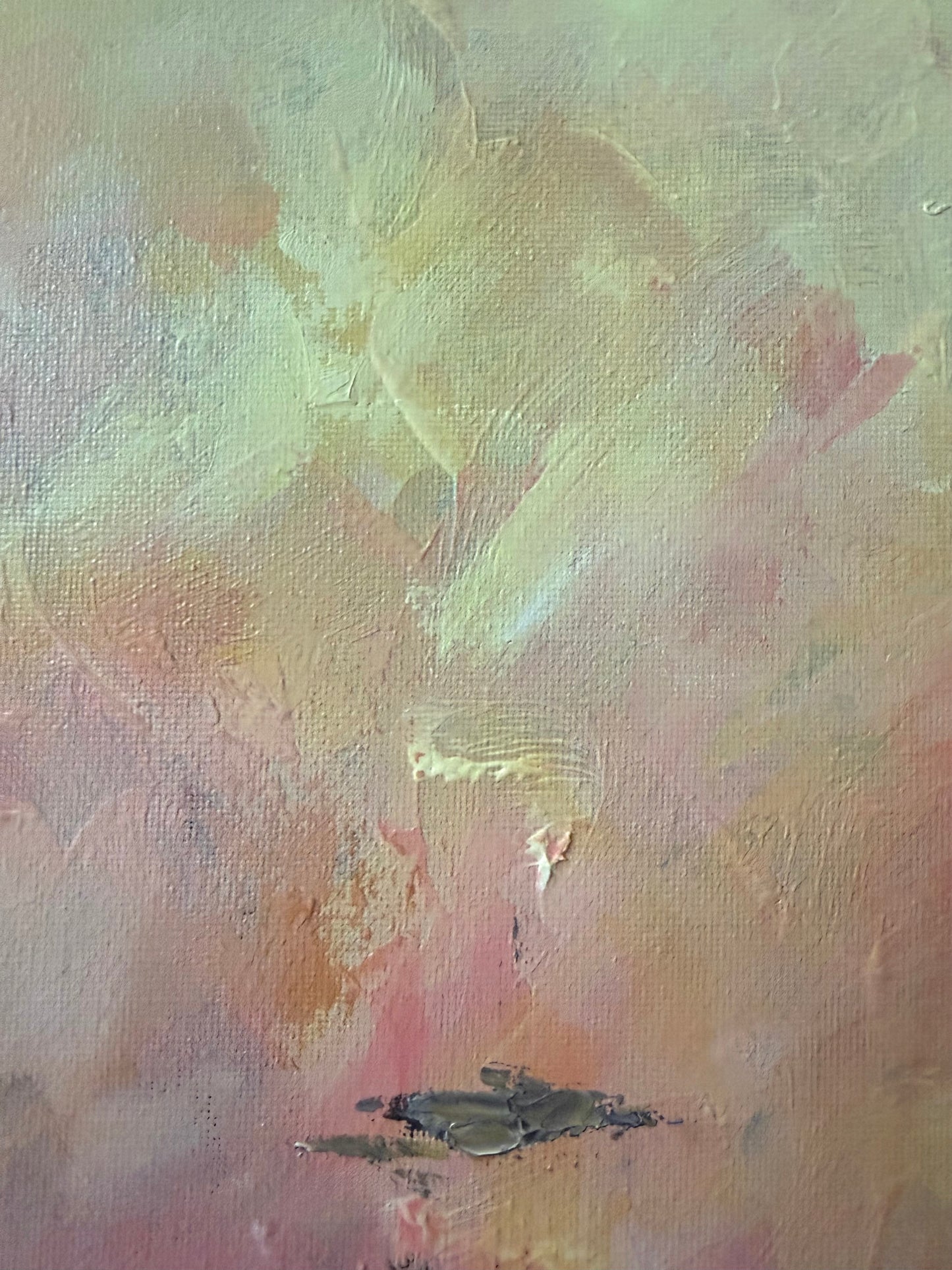 Lilies of Sunrise III, 51x61 cm, original oil on canvas landscape painting