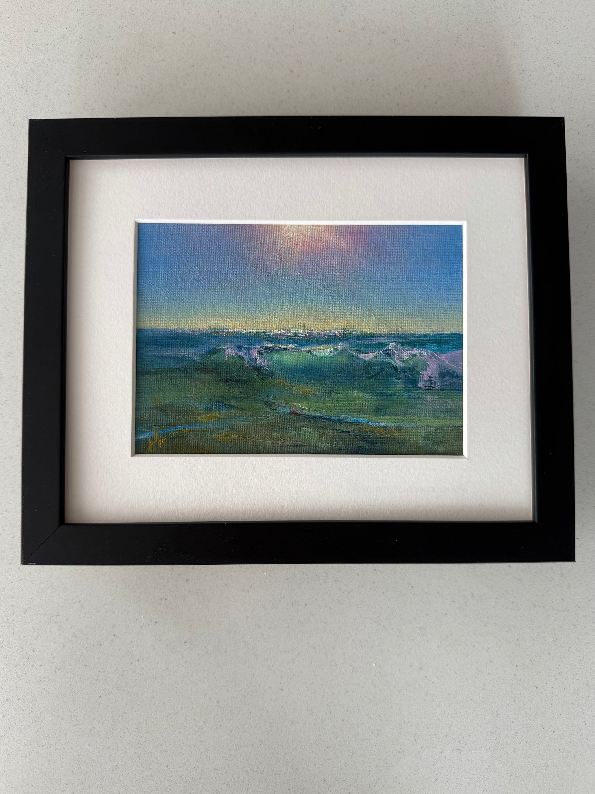 Small sea oil painting for sale.