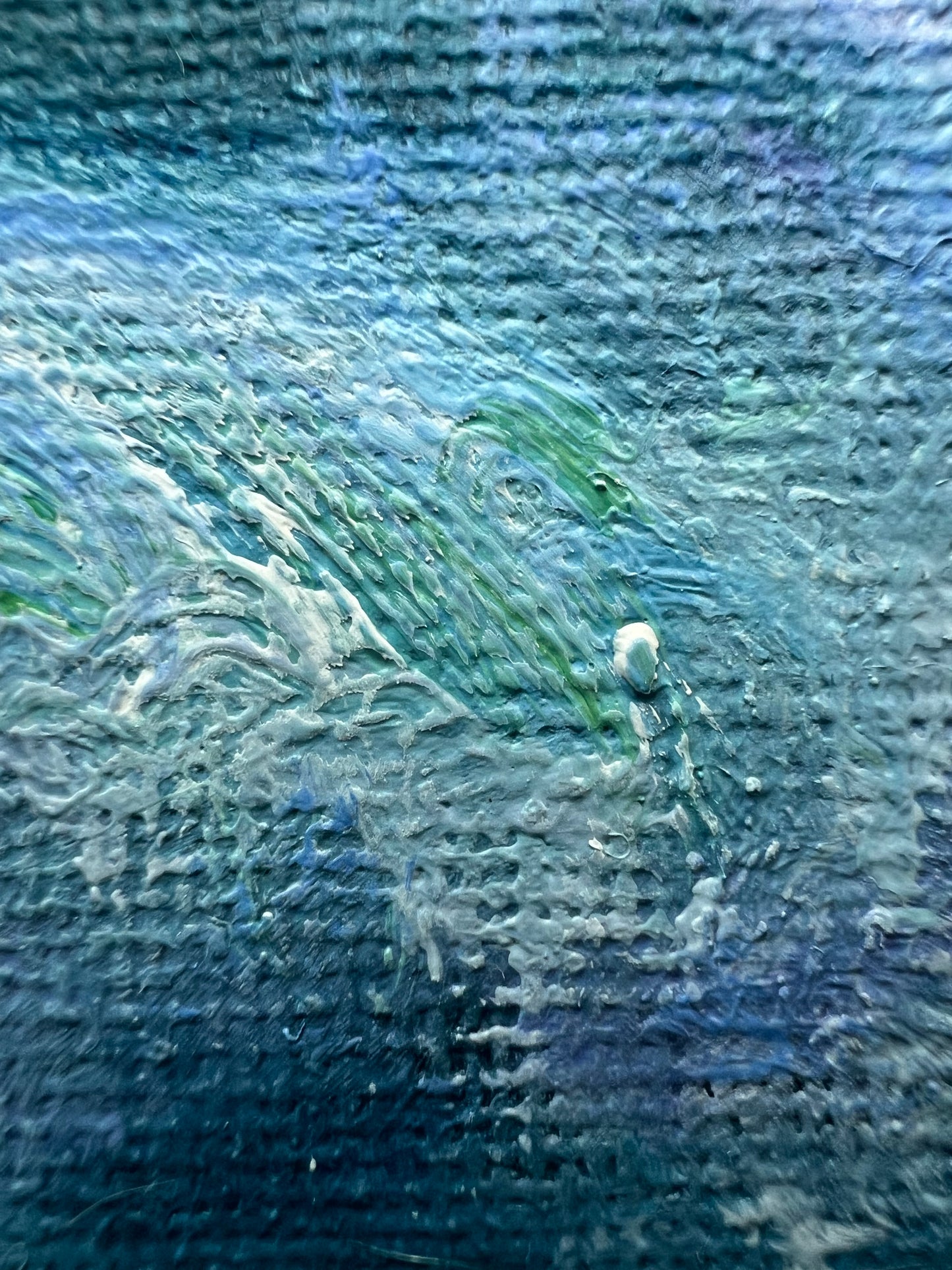 Racing Waves, original seascape oil painting