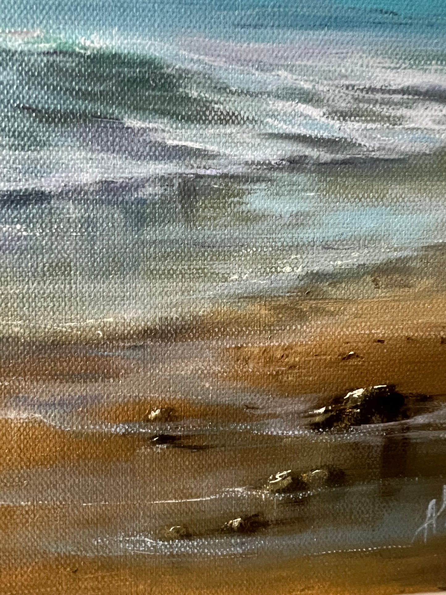 Chasing Sunrise, original oil painting, seascape