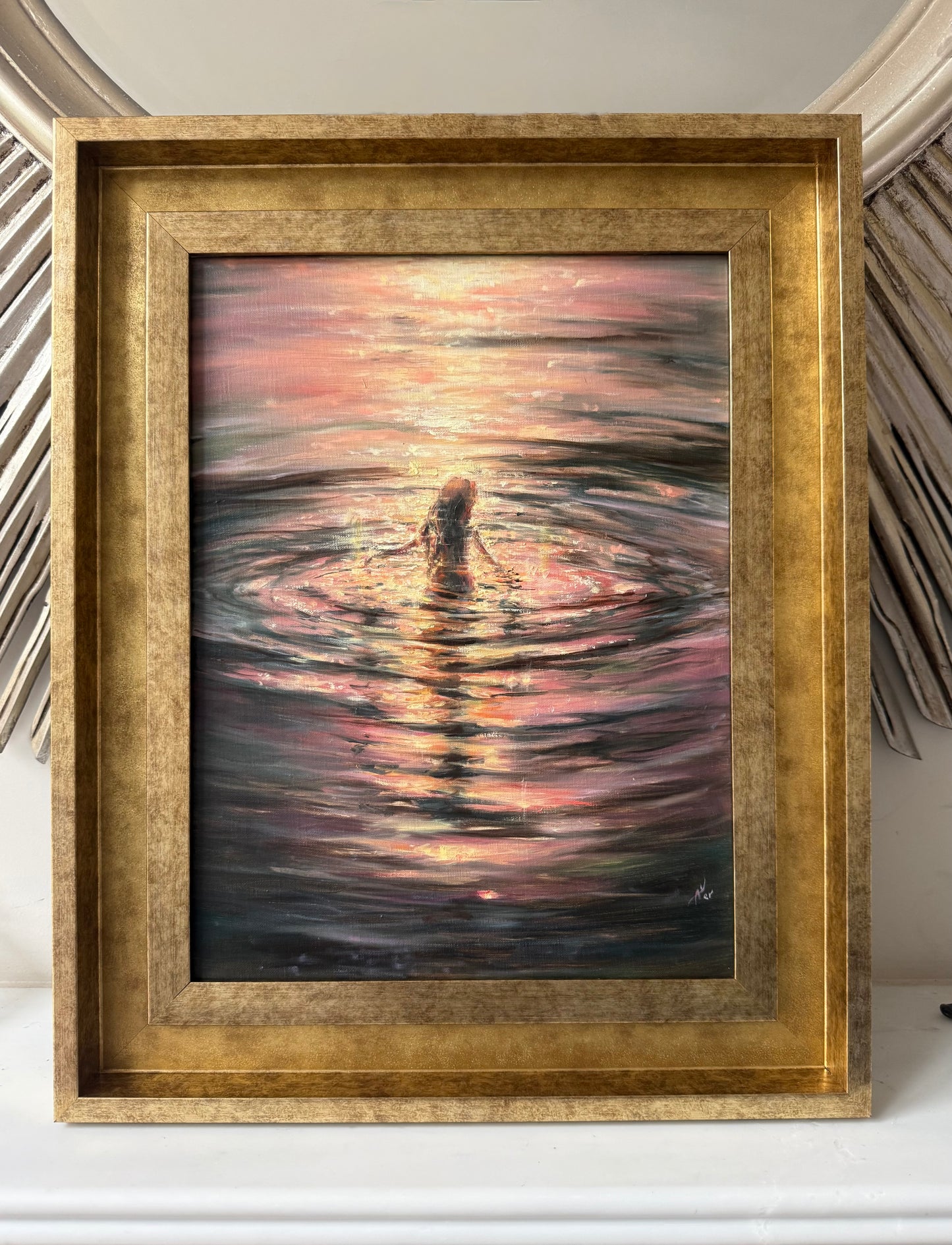 Collecting Stardust, 30x40 cm, Linen, original oil painting