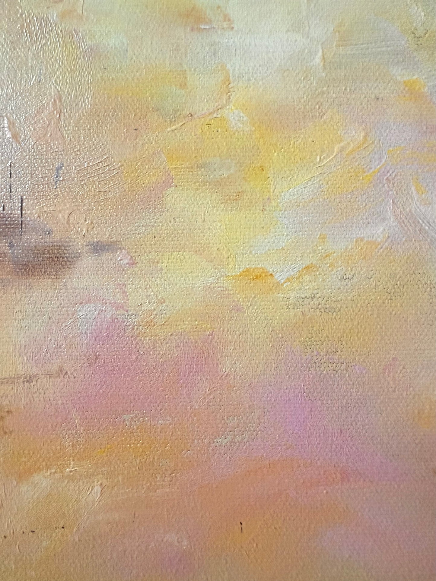 Lilies of Sunrise II, 51x61 cm, original oil on canvas landscape painting