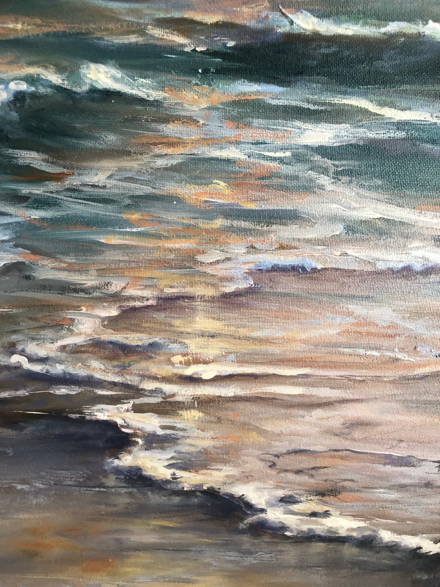 Meet Me at the Sunset, original oil ocean painting