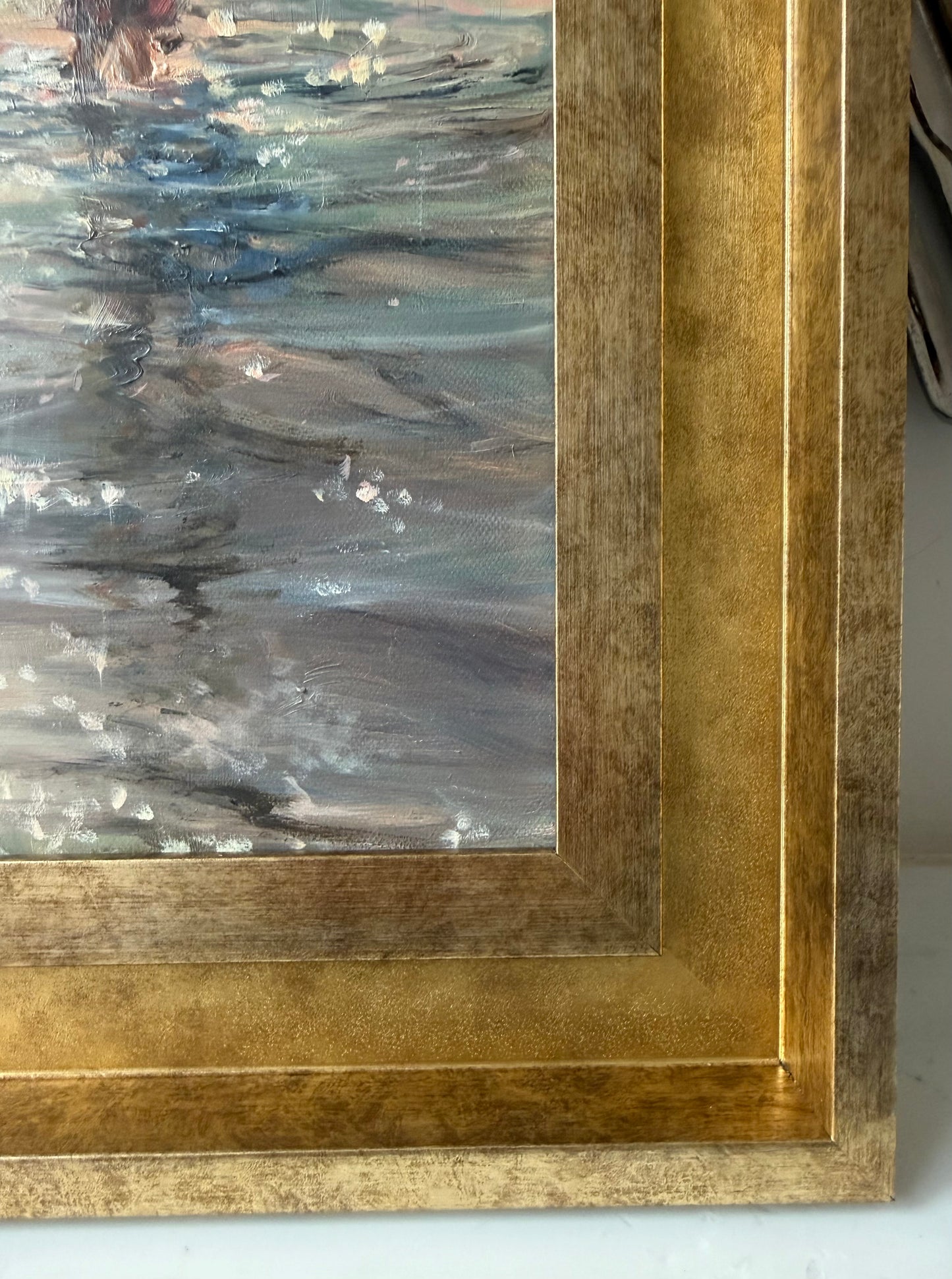 Sunlit, 40x30cm, linen, original oil painting, seascape