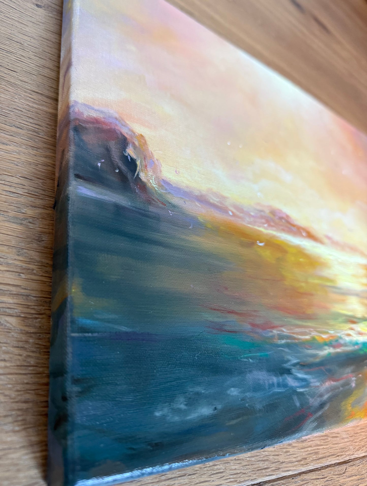 Sides of this seascape are painted