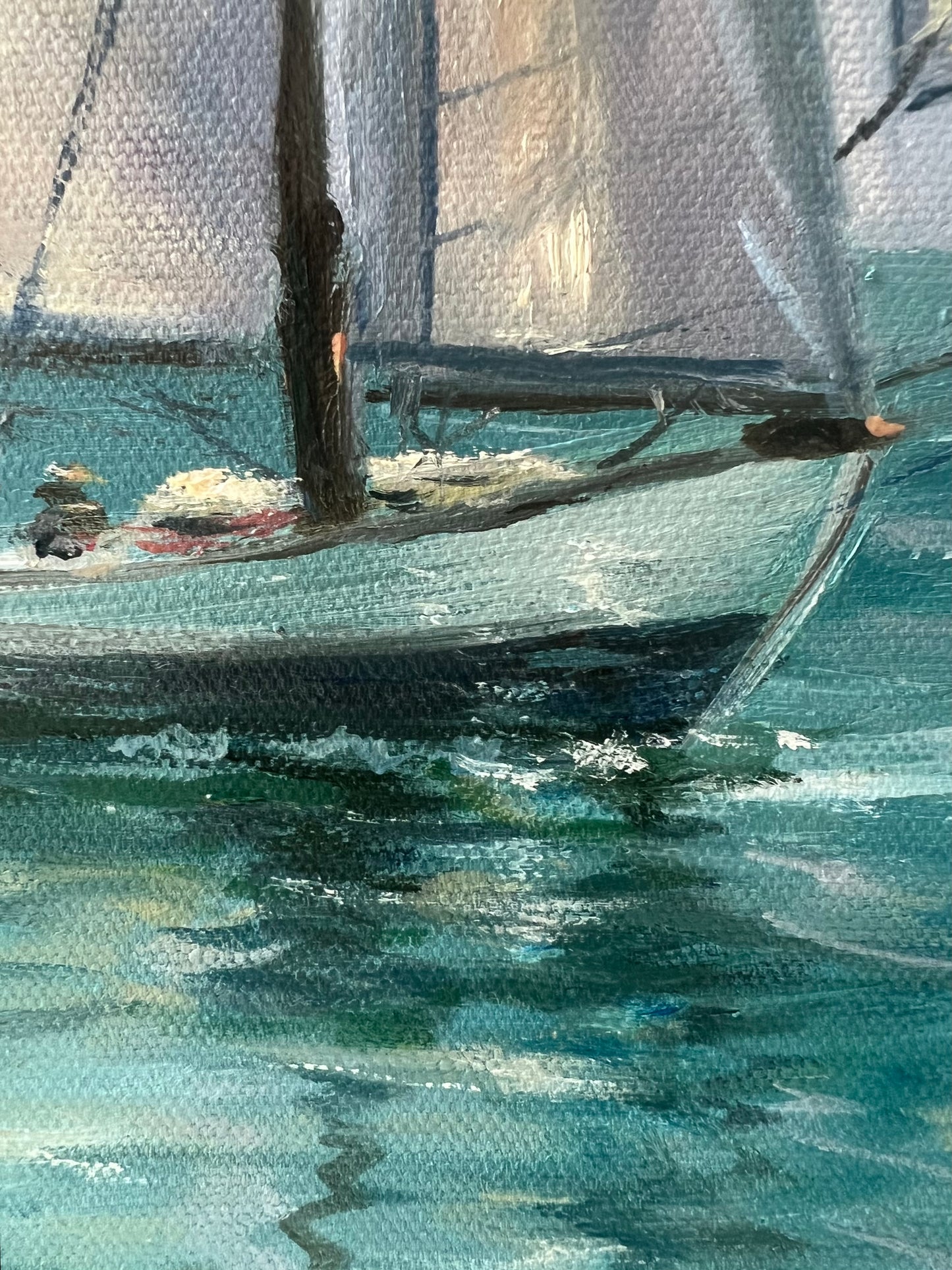 Fair Winds!, original oil painting, seascape