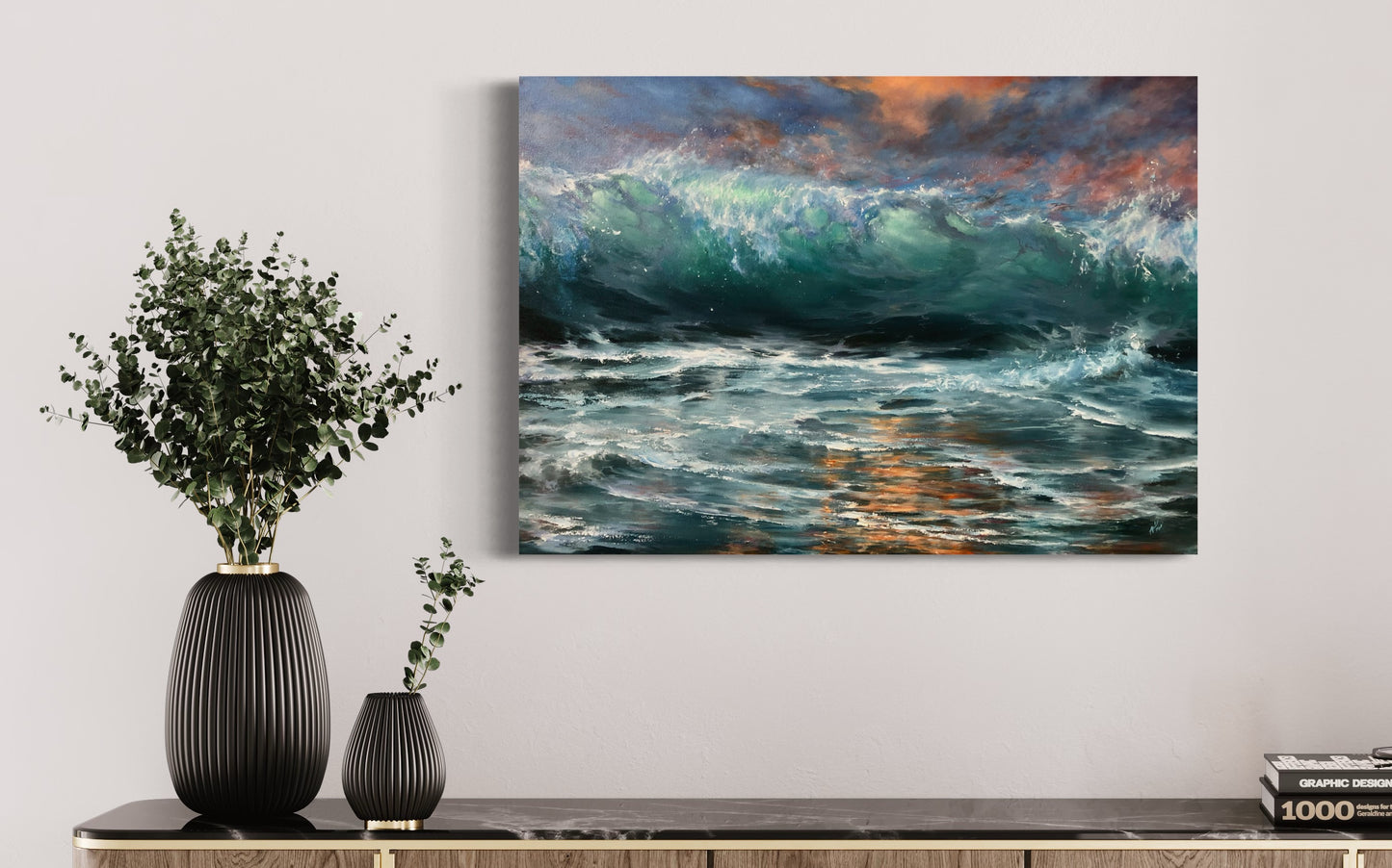 Stormy Evening, original oil painting