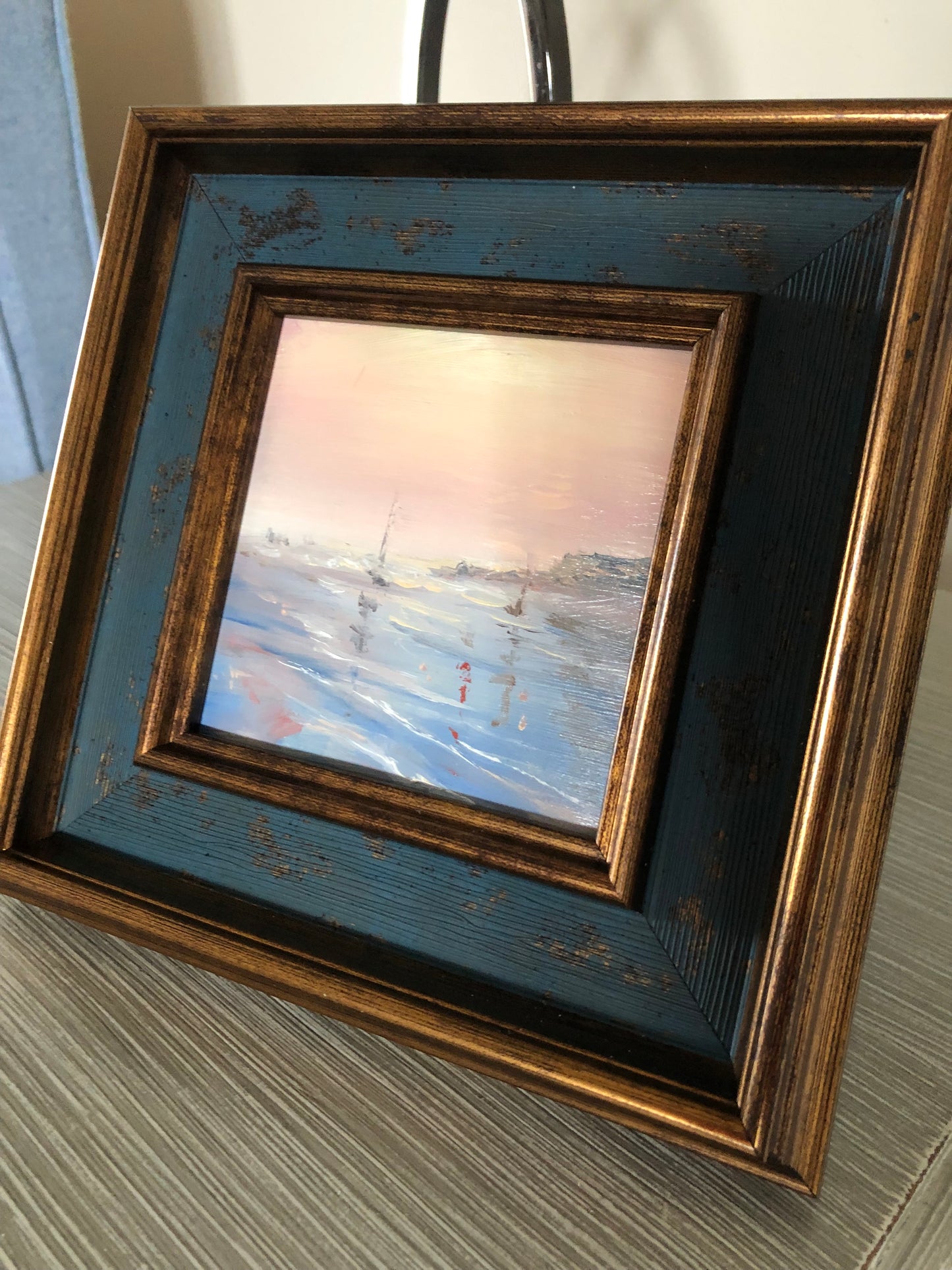 Morning at the Bay, original seascape oil painting