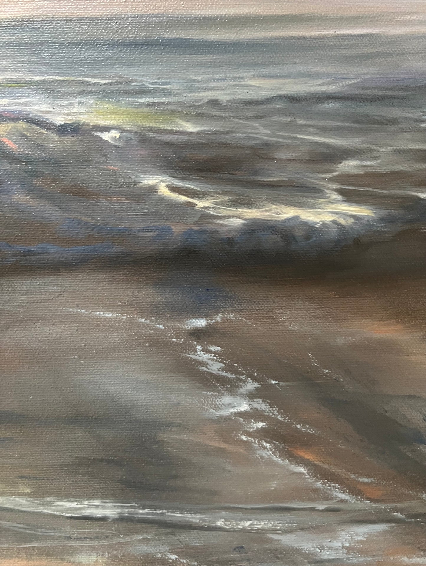 Glimmering Horizon, original oil painting, seascape