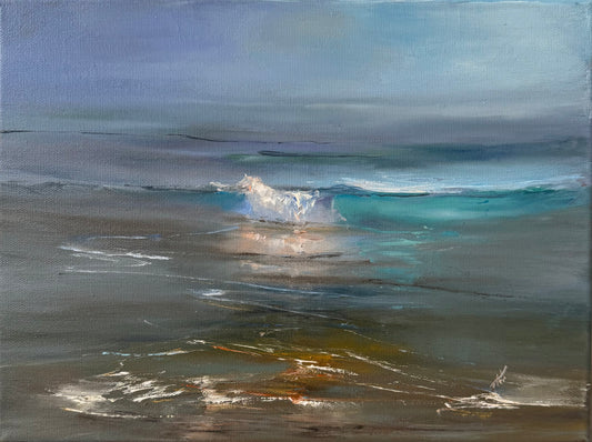 Ocean’s romance, 30x40 cm, original seascape oil painting