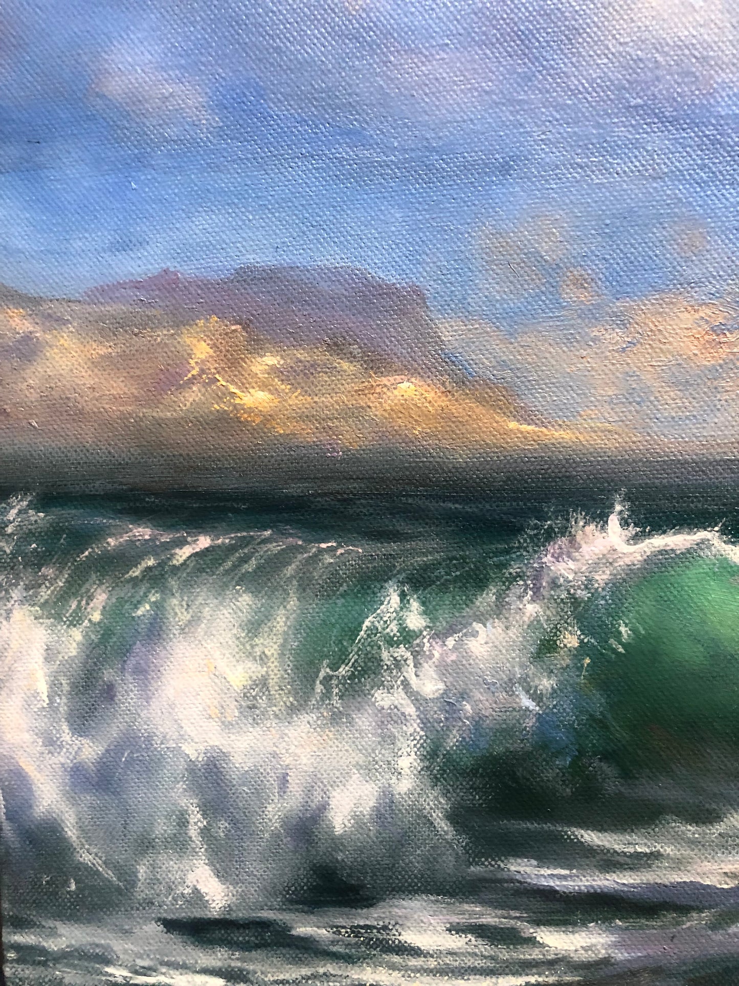 Roaring Emeralds, original oil painting