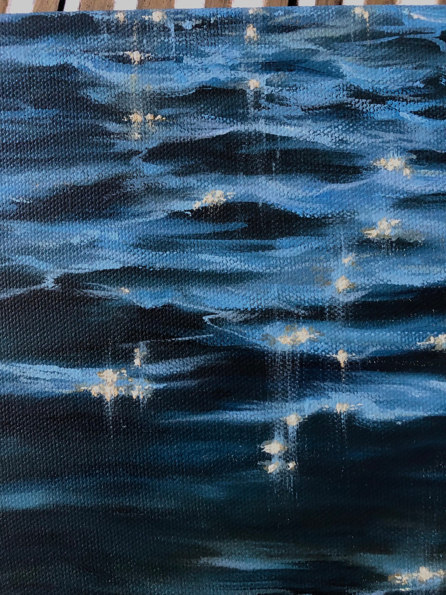 Gentle Sunsparkles, original oil painting, seascape