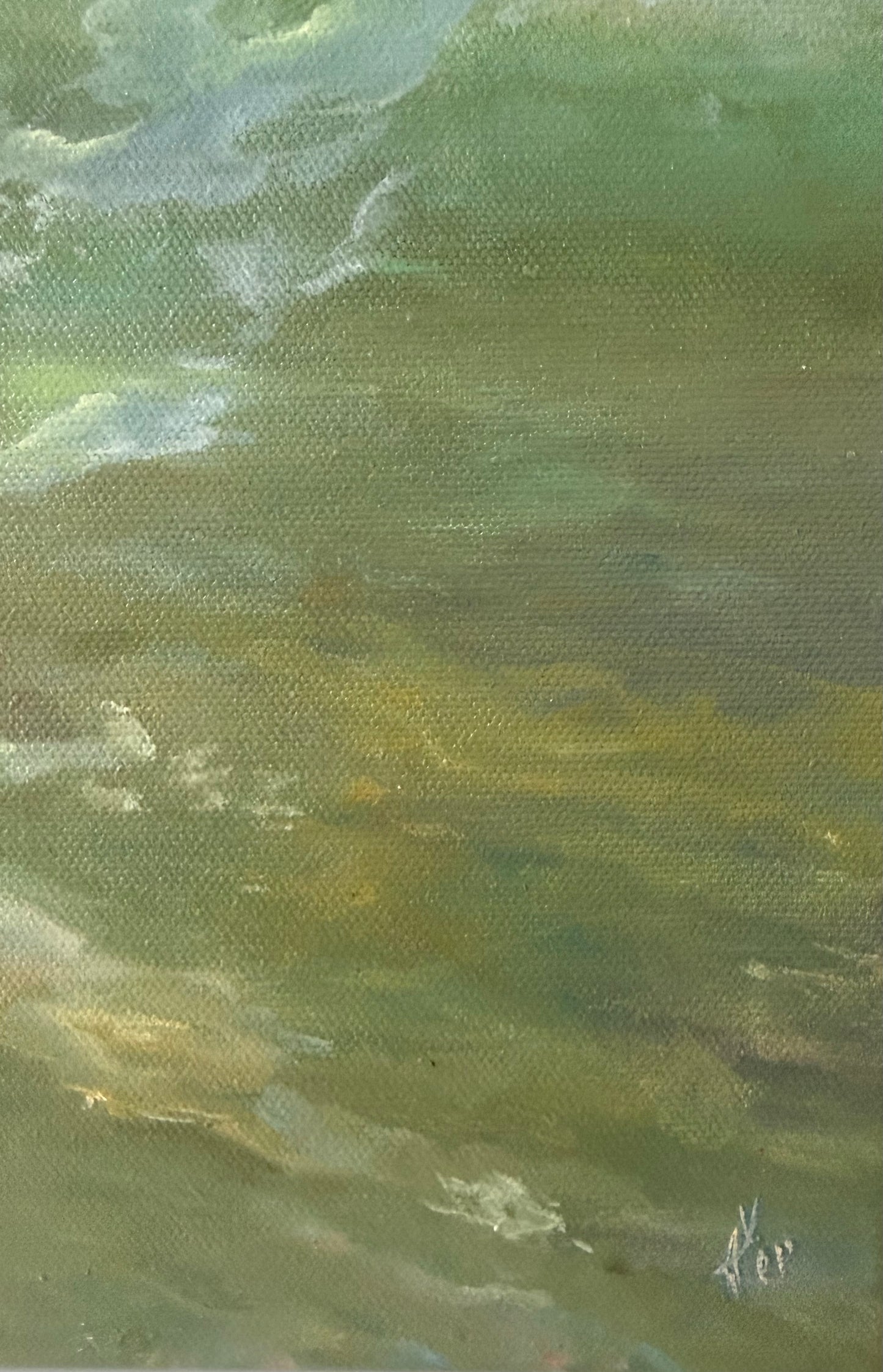 First Light, 25x35cm, original oil on canvas, seascape