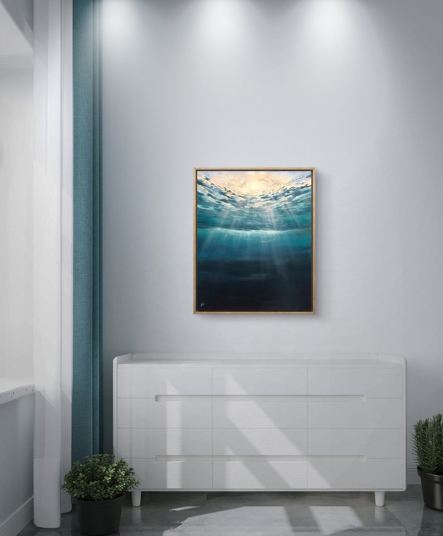 Over Under, 50x60cm, seascape, original oil painting