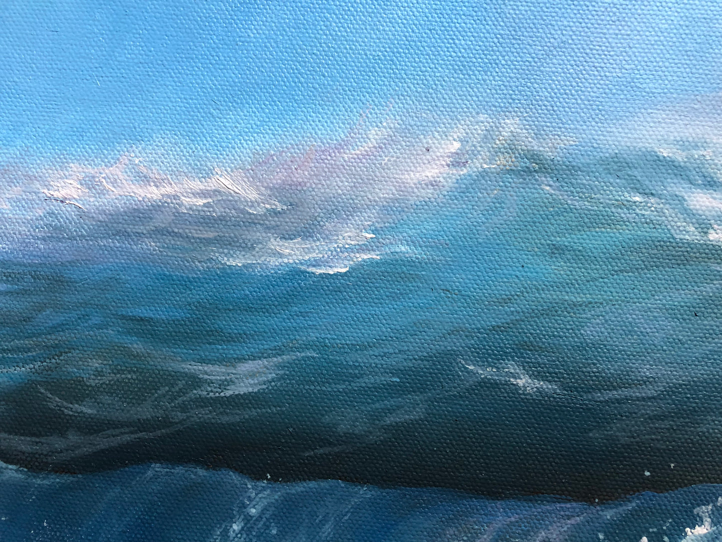 Sea-glass, original oil painting, seascape