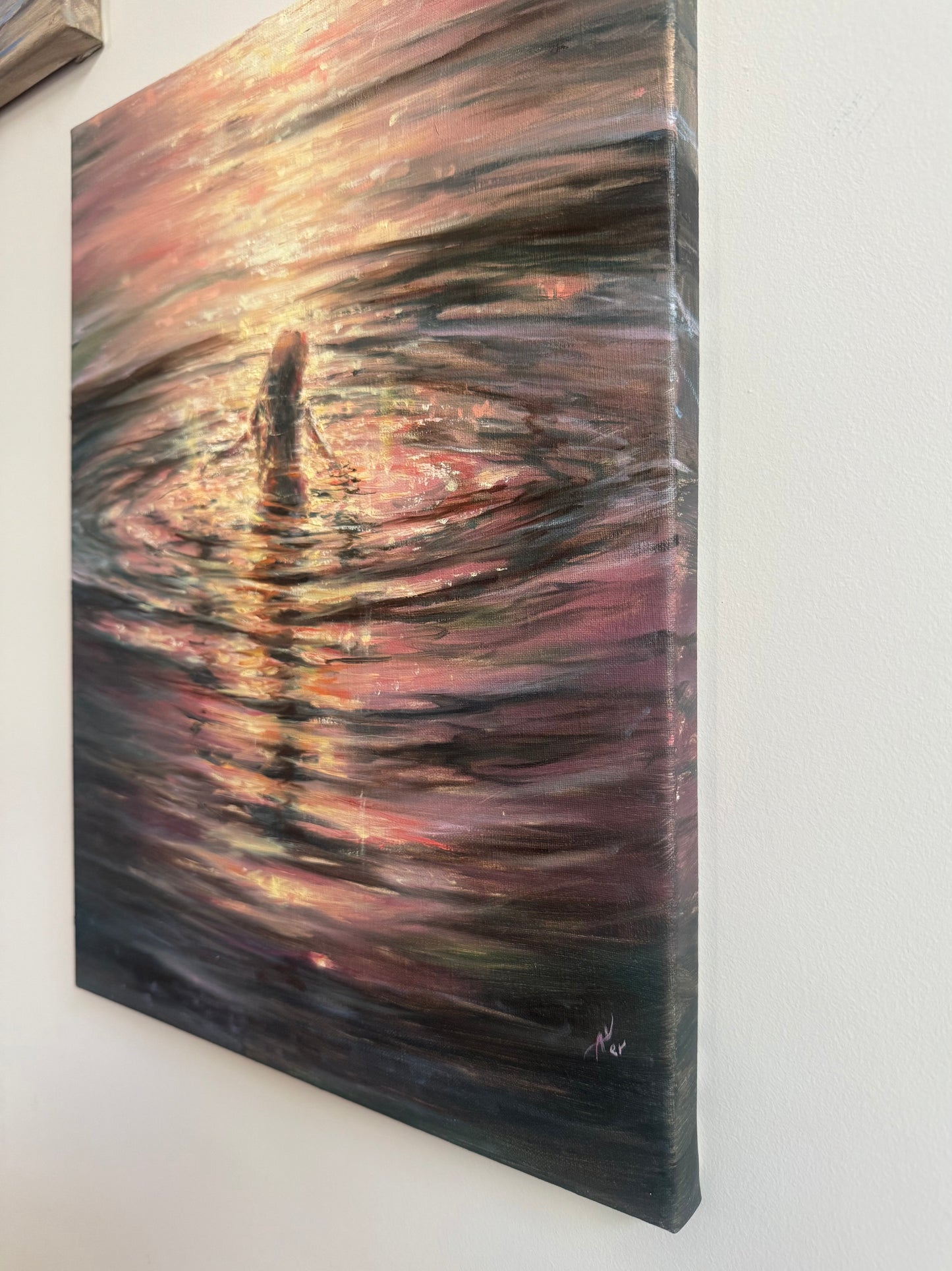 Collecting Stardust, 30x40 cm, Linen, original oil painting